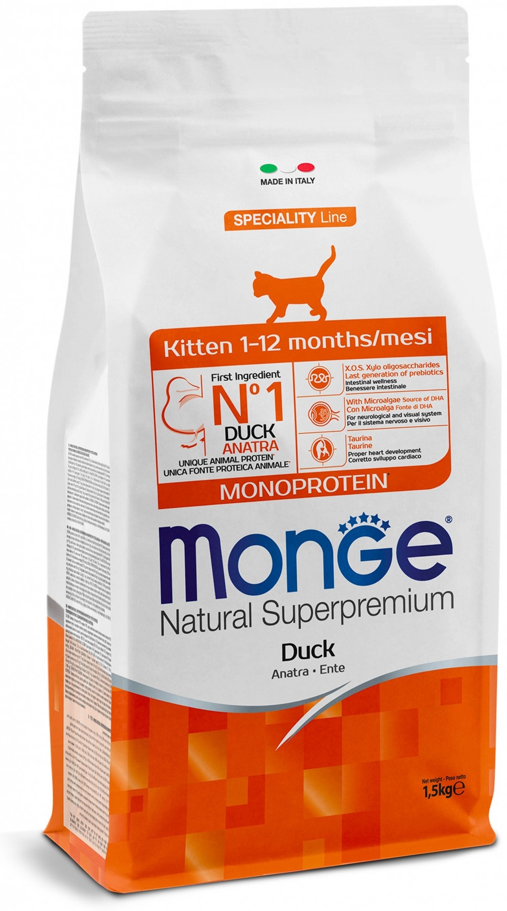 Купить Корм Monge Monge Kitten Duck для котят с уткой 1,5 кг 1.5 кг в ...