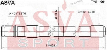 ASVA Приводной Вал TYS01