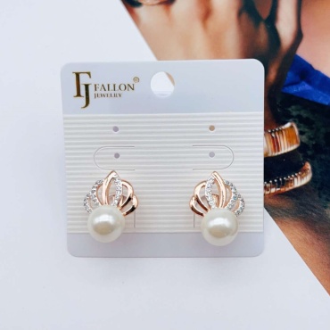 Серьги Fallon Jewelry бижутерный сплав, ювелирный сплав, медицинское золото, жемчуг, кристалл