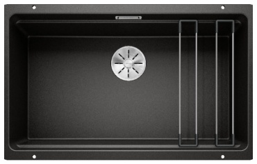 Кухонная мойка Blanco Etagon 700-U 73х46х20 см, искусственный камень, тон черный