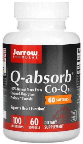 Jarrow Formulas коэнзим Q10 Q-absorb Co-Q10 100 мг 60 капсул