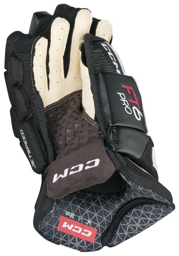 CCM Перчатки CCM JETSPEED S23 FT6 PRO JR BKWH 12 черно-белые черный, белый 12