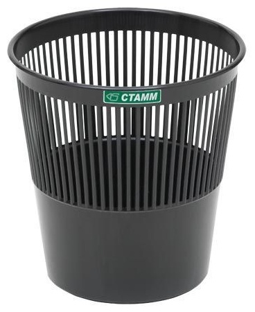 Корзина СТАММ КР21, 9 л, пластик, черный