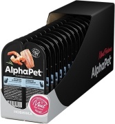 AlphaPet AlphaPet кусочки в соусе анчоусы, креветки 80 г 15 шт