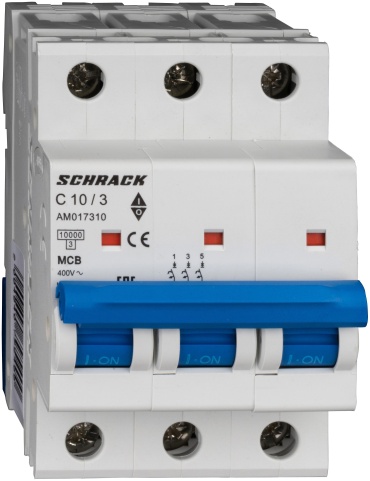 Schrack Technik автоматический выключатель 3P 10 A, 10 кА, 400 В