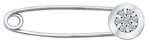 Булавка SOKOLOV 94040094 вес 0.7 г серебро, фианит