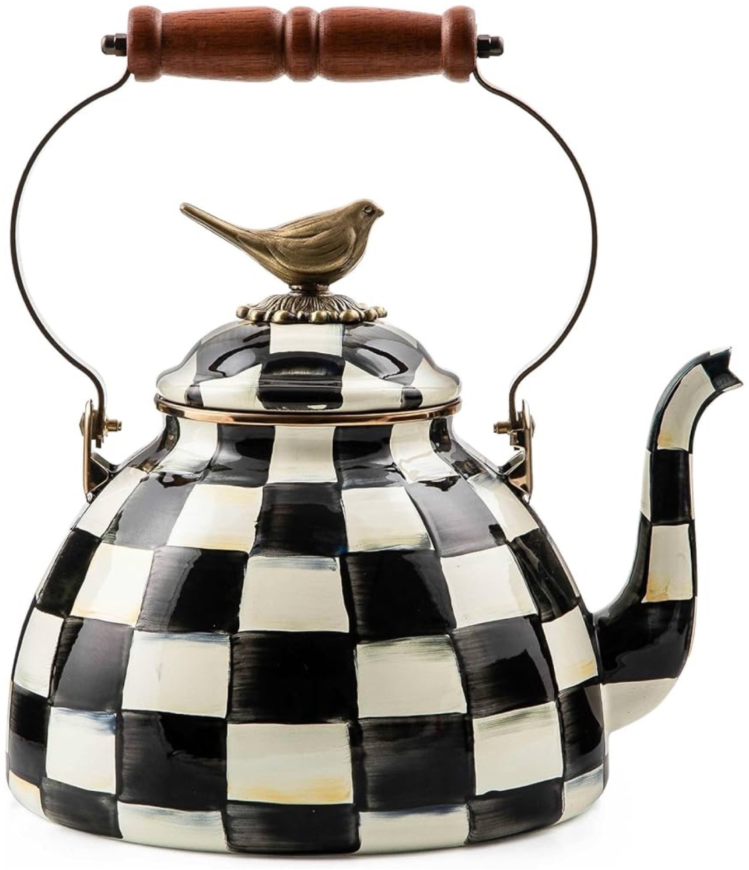 Mackenzie-childs чайник Courtly Check 3 л, эмалированная сталь