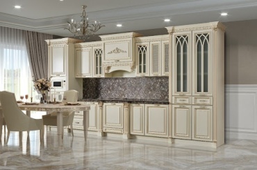 Кухонный гарнитур Арида Мебель , 470x245х60 см, ЛДСП, бежевый