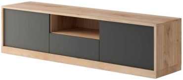 ТВ-тумба напольная Miromark Этоль SDT - 001, 154x40x39 см, серый, коричневый