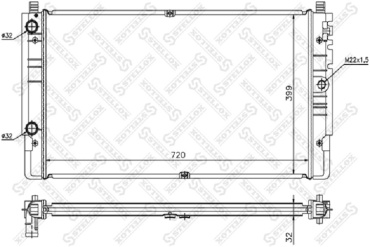 Stellox радиатор основной 10-26422-SX
