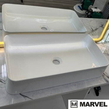 Раковина Marvel MR-R-8234W накладная прямоугольная 60х34 см, керамика