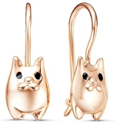 Серьги Lucente 2617400_1_14 вес 1.397 г золото, эмаль