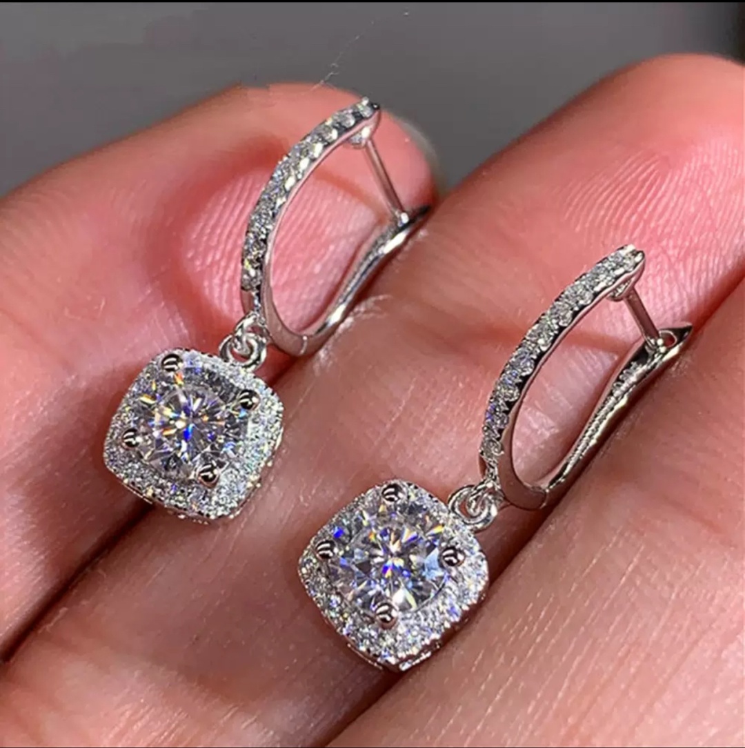 Серьги Базовая коллекция медицинская сталь, горный хрусталь