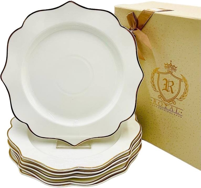 Набор тарелок ROYAL CROWN 20.1 см, 6 шт, фарфор