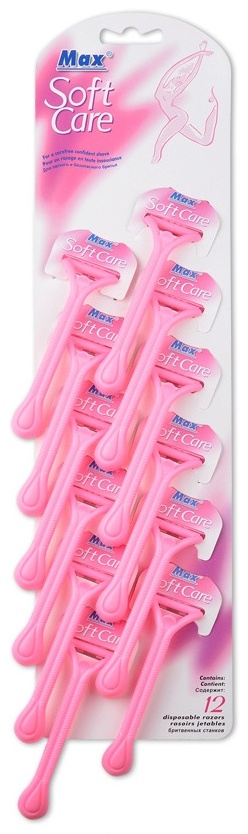 MAX Soft Care розовый бритвенный станок 12 шт