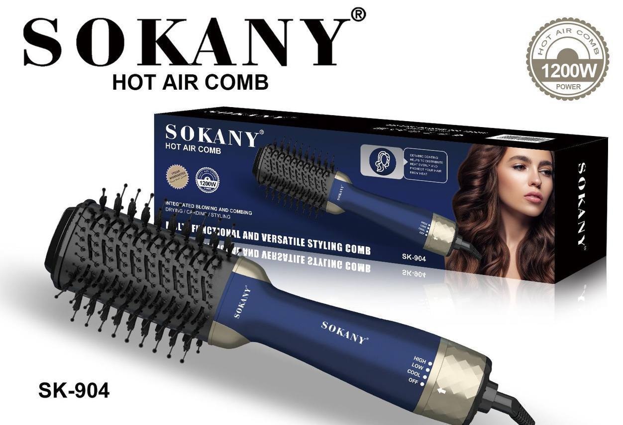 SOKANY SK-904 фен-щетка синий