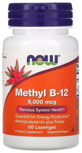 NOW Methyl B-12 5000 мкг таблетки 60 шт