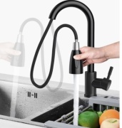 Смеситель для кухни 695052, нержавеющая сталь, цвет черный