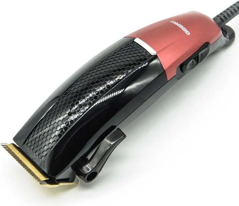 Geemy машинка для стрижки GM807 черный, красный