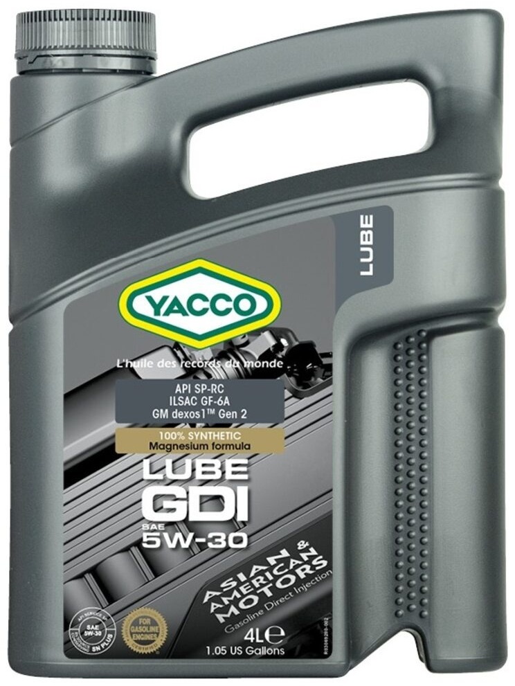 Купить Моторное масло Синтетическое Yacco Lube GDI 5W-30 4 л в Алматы ...