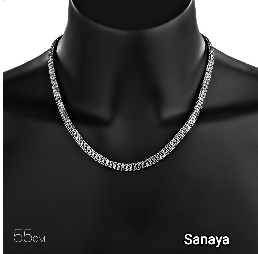 Кубачи Цепь Серебро России 4891_55 Кубачи Sanaya длина 55 см, вес 29.4 г серебро, плетение питон