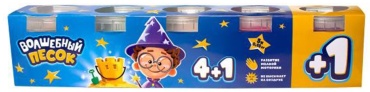 Кинетический песок желтый, розовый, зеленый, фиолетовый, бежевый 0.75 кг