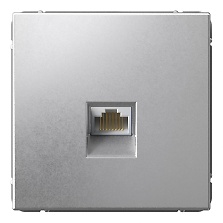 Компьютерная розетка (RJ45) Systeme electric ArtGallery, алюминий