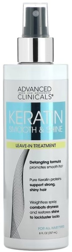 Advanced Clinicals Keratin Smooth Shine спрей 237 мл
