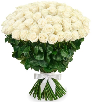 Talan flowers моно-букет с открыткой роза 51 шт 60 см