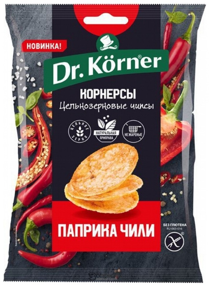Чипсы Dr.Korner кукурузные Корнерсы Паприка чили 50 г