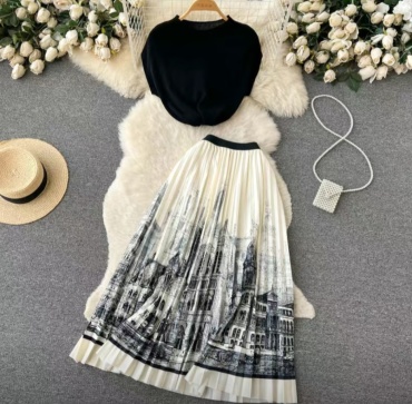 Костюм повседневный FASHION II черный, белый