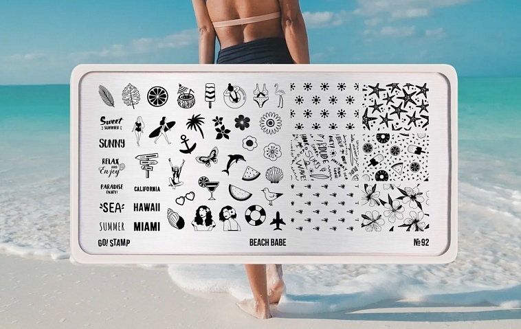 Go! Stamp пластины для стемпинга 92 Beach babe