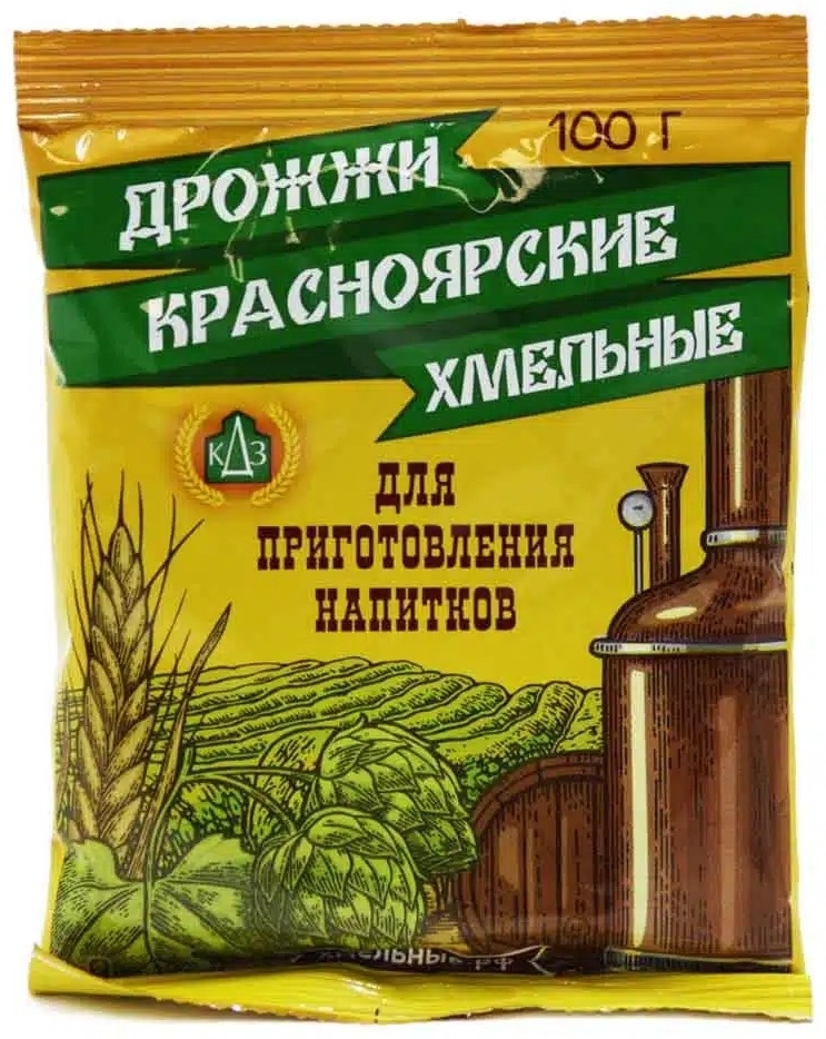 Русская Дымка Красноярские дрожжи спиртовые 100 г