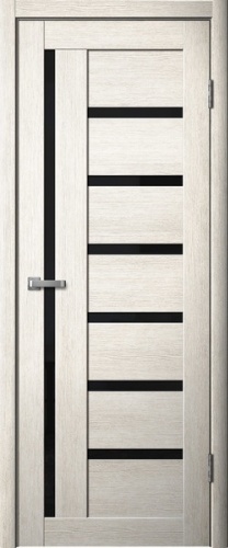 Сибирь профиль L17 Дверное полотно Бьянко 3D черное стекло 700
