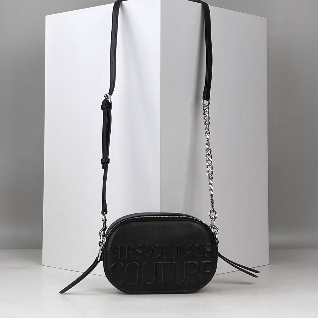 Сумка кросс-боди Versace экокожа черный