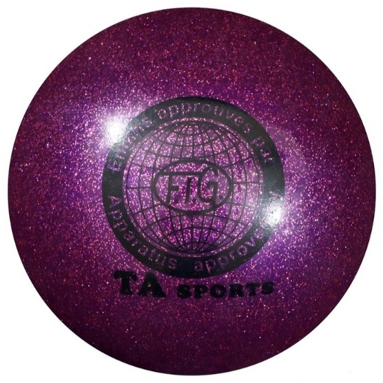 Мяч для художественной гимнастики TA sports 22092005-322 18 см фиолетовый