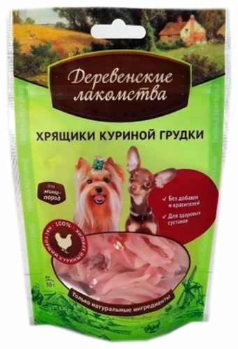 Деревенские лакомства кусочки Хрящики куриные 30 г 0 шт