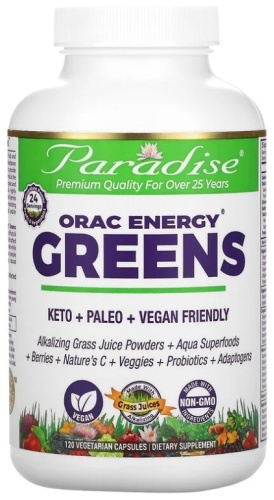 Paradise Herbs БАД ORAC Energy Greens 120 капсул