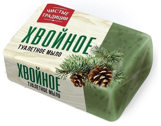 Кусковое мыло туалетное Нэфис Чистые Традиции Хвойное 160 г
