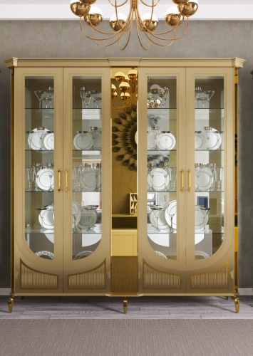 Шкаф-витрина Bella Mebel напольный SAHARA 223х200х43 см