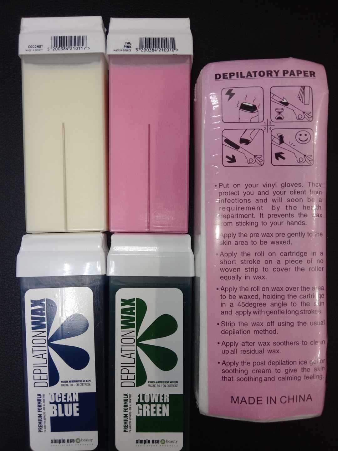 Набор Simple Use Beauty воск картриджный, полоски для депиляции
