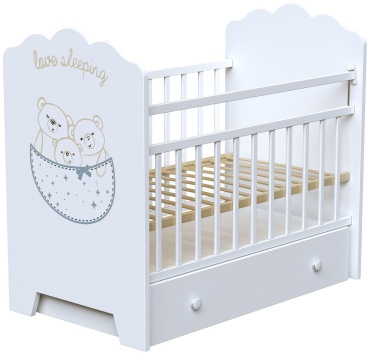 ВДК Love Sleeping детская кровать, ЛДСП, белый