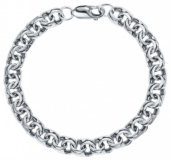 Купить Браслет Бронницкий Ювелир 790119 длина 22 см, вес 13 г серебро ...