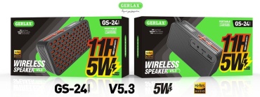 Портативная колонка GERLAX GS24 черный