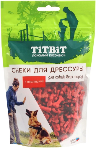 TiTBiT Снеки с телятиной для дрессуры 100 г 1 шт