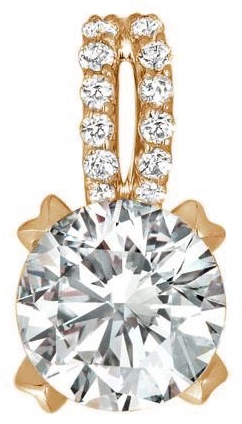 Подвеска Эстет 01П1111295 вес 0.88 г золото, фианит Swarovski