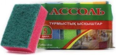 Губка для посуды, для печи, для бутылок АССОЛЬ губка 5 шт, поролон