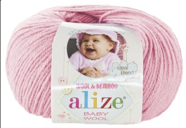 Моток Alize Alize baby wool 371 светло-розовый светло-розовый 175 м 50 г