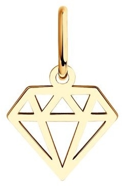 Подвеска Diamant 51-130-01118-1 вес 0.26 г золото, без вставок