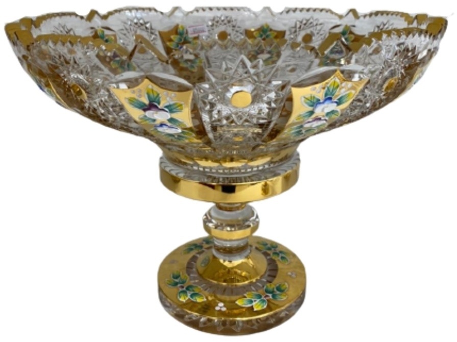 Фруктовница SONNE Crystal 1 шт, хрусталь, 35.5х35.5 см